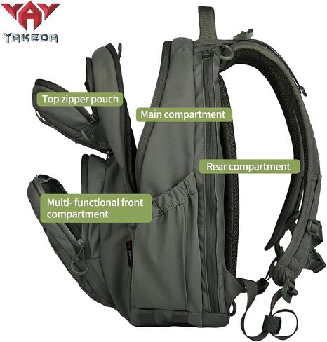 vAv YAKEDA 500D NylonTactical Military Backpack for Men,Fit 12.6-15.6 inches Laptop, Daily Bag for Hiking,hunting,running (Tan) in Kuwait