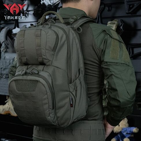 vAv YAKEDA 500D NylonTactical Military Backpack for Men,Fit 12.6-15.6 inches Laptop, Daily Bag for Hiking,hunting,running (Tan) in Kuwait