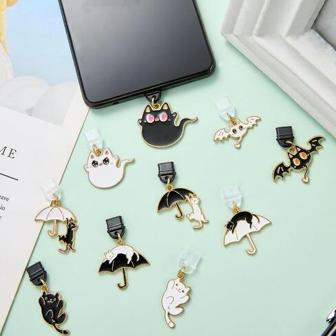 Anti Dust Plug Charm Type C USB C Dust Plug Charm with Alloy Enamel Aesthetics Pendant Cute Charging Port Protector for Phone Accessories in Saudi Arabia