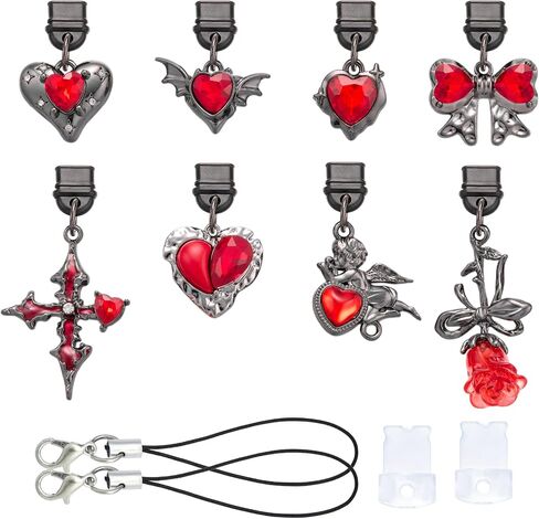 Anti Dust Plug Charm Type C USB C Dust Plug Charm with Alloy Enamel Aesthetics Pendant Cute Charging Port Protector for Phone Accessories in Saudi Arabia