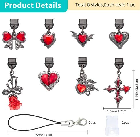 Anti Dust Plug Charm Type C USB C Dust Plug Charm with Alloy Enamel Aesthetics Pendant Cute Charging Port Protector for Phone Accessories in Saudi Arabia