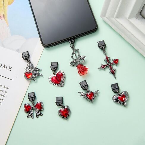 Anti Dust Plug Charm Type C USB C Dust Plug Charm with Alloy Enamel Aesthetics Pendant Cute Charging Port Protector for Phone Accessories in Saudi Arabia