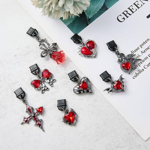 Anti Dust Plug Charm Type C USB C Dust Plug Charm with Alloy Enamel Aesthetics Pendant Cute Charging Port Protector for Phone Accessories in Saudi Arabia