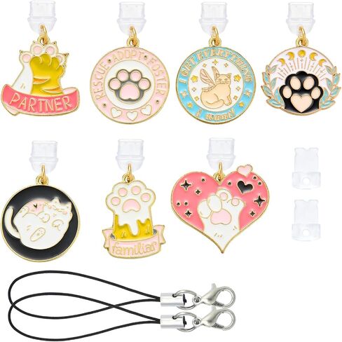 Anti Dust Plug Charm Type C USB C Dust Plug Charm with Alloy Enamel Aesthetics Pendant Cute Charging Port Protector for Phone Accessories in Saudi Arabia