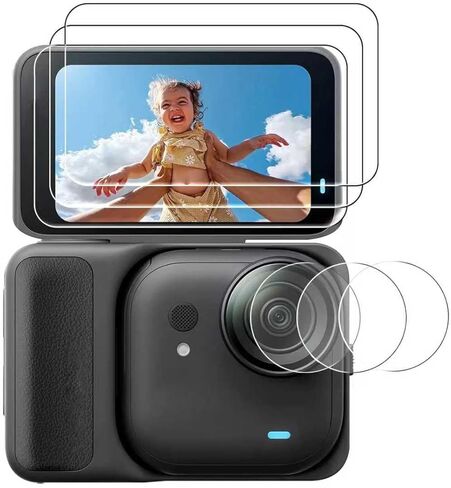 واقي الشاشة لـ Insta360 Go Ultra (3 Pack) ، T لـ Insta360 Go Go Ultra Canera Glass Glass Screen Film & TPU Protector Film Anti-Fingerprin in Kuwait