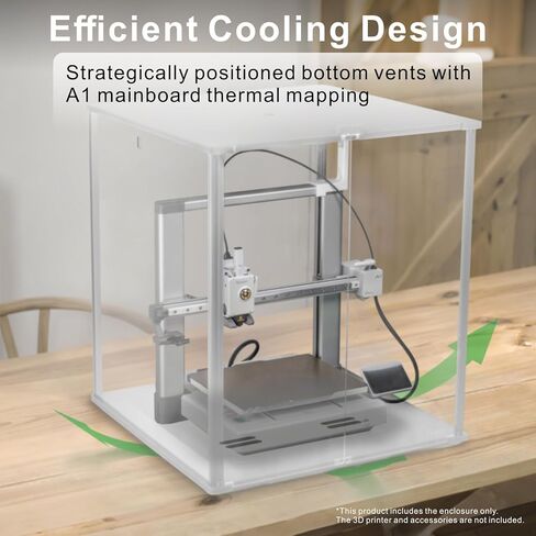 FNATR #02 Box 3D Printer Enclosure Ender 3 Enclosure Prusa Enclosure Bambu Lab Enclosure LED Light HEPA Filter Fan for Creality Ender 3 S1/Prusa MK4/MK3S+/Bambu Lab P1P/Ankermake M5 in Kuwait
