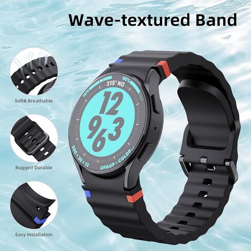4 Pack Silicone Band Compatible with Samsung Galaxy Watch 7 Band 40mm 44mm Waterproof Sport Strap Compatible with Watch 6 5 4 FE 40mm 44mm /Classic 6 4 47mm 43mm 46mm 42mm /5 pro 45mm NOT FOR ULTRA in Saudi Arabia