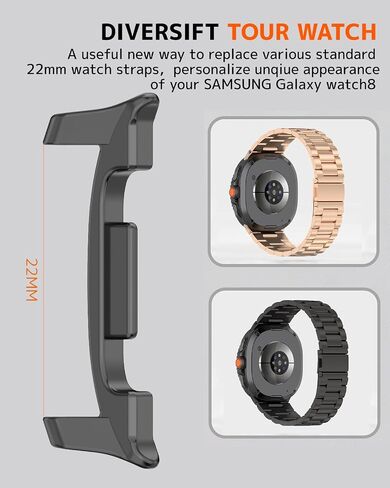 NINKI 22MM Watch Band Connectors for Samsung Galaxy Watch 8 40mm/44mm 2025 & Galaxy Watch 8 Classic Strap Adapter,Metal Replaceable Stainless Steel Connection for Galaxy Watch 8 Band Adapters Silver in Saudi Arabia