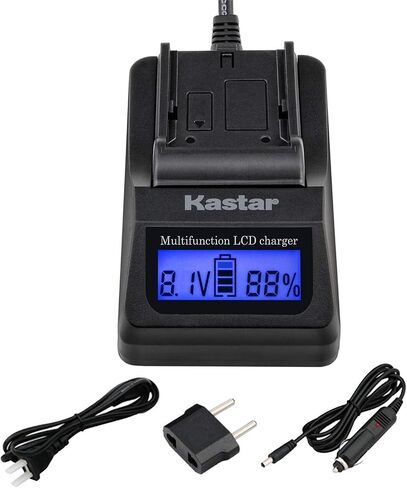 Kastar Ultra Fast Charger Kit لأوليمبوس LI-90B و LI-92B و UC-90 و OLEMPUS SH-1 و SH-50 IHS و SH-60 و SP-100 و SP-100EE و THEST TG-1 IHS و THAGE TG-2 IHS ، TUGH TG-3 ، XZ-2 in Saudi Arabia