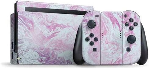 Skinit Decal Gaming Skin Compatible with Nintendo Switch Bundle - Aqua Blue Marble Ink Design in Saudi Arabia