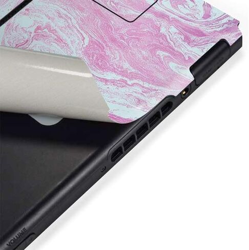 Skinit Decal Gaming Skin Compatible with Nintendo Switch Bundle - Aqua Blue Marble Ink Design in Saudi Arabia