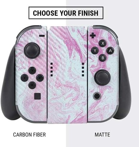 Skinit Decal Gaming Skin Compatible with Nintendo Switch Bundle - Aqua Blue Marble Ink Design in Saudi Arabia