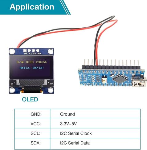 Frienda 10 قطع I2C OLED وحدة عرض OLED شاشة عرض سائق IIC I2C Tabbellone Seriale con Display Auto-Luminoso متوافق مع Arduino/Raspberry PI in Saudi Arabia