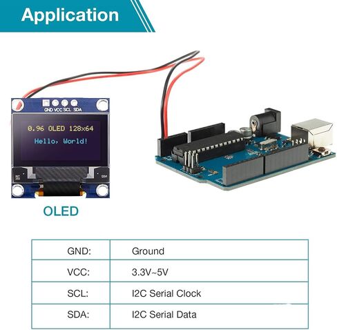Frienda 10 قطع I2C OLED وحدة عرض OLED شاشة عرض سائق IIC I2C Tabbellone Seriale con Display Auto-Luminoso متوافق مع Arduino/Raspberry PI in Saudi Arabia