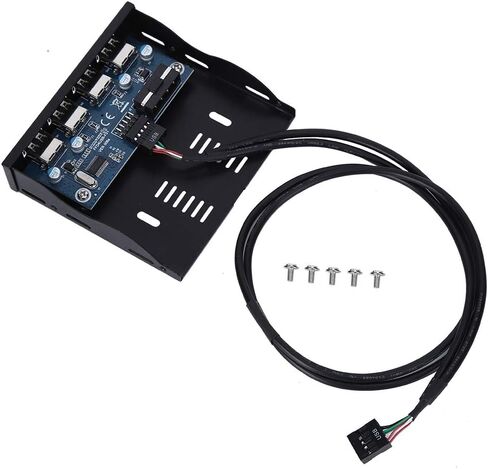 اللوحة الأمامية المرنة ، USB2.0 Floppy Front Panel 3.5 Metal Construction Floppy Bay 9 Pin to 4 Interface USB 2.0 Hub ، التوصيل والتشغيل ، ونقل مقاطع الفيديو ، والموسيقى ، والصور ، وملفات البيانات على in Saudi Arabia