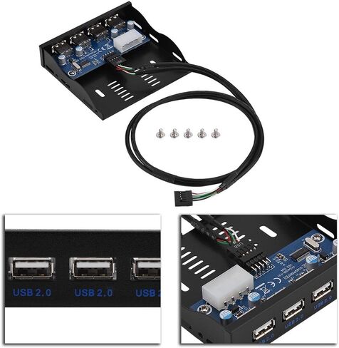 اللوحة الأمامية المرنة ، USB2.0 Floppy Front Panel 3.5 Metal Construction Floppy Bay 9 Pin to 4 Interface USB 2.0 Hub ، التوصيل والتشغيل ، ونقل مقاطع الفيديو ، والموسيقى ، والصور ، وملفات البيانات على in Saudi Arabia