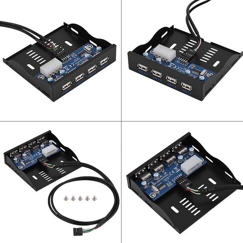 اللوحة الأمامية المرنة ، USB2.0 Floppy Front Panel 3.5 Metal Construction Floppy Bay 9 Pin to 4 Interface USB 2.0 Hub ، التوصيل والتشغيل ، ونقل مقاطع الفيديو ، والموسيقى ، والصور ، وملفات البيانات على in Saudi Arabia