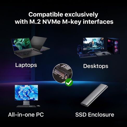 SSD 1TB - M.2 NVMe PCIe Gen4x4 with Graphite Sheet, up to 7401MB/s Read, SLC Cache TLC 3D NAND Gaming SSD, Compatible with PS5, Laptop ＆ PC in Saudi Arabia