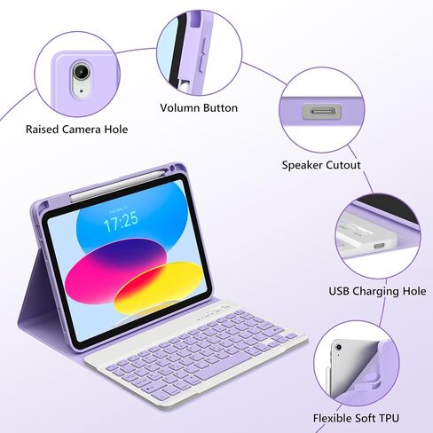 CC Store for ipad A16 11th 10th Generation Case with Keyboard, Folio Cover in Saudi Arabia