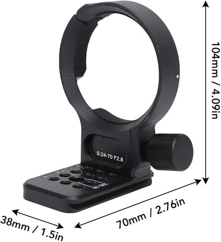 قوس دعم طوق العدسات ، قاعدة كبيرة من الخيوط المتضخمة لـ 24-70 مم F2.8 DG DN ART ، 85 مم F1.4 DG DN ، مع 1/4 "و 3/8" يتصاعد in Kuwait