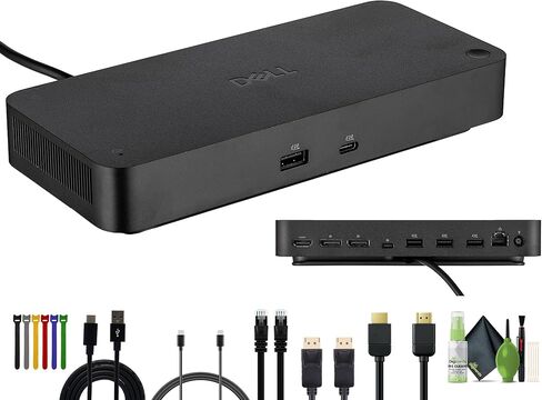 Dell WD25 Pro Dock USB-C Docking Station for 4 Monitors with 2X DisplayPort 1.4, HDMI 2.1, 100W Power Delivery, 2.5GbE RJ45, 6K Display Support Bundle with Accessories in Saudi Arabia