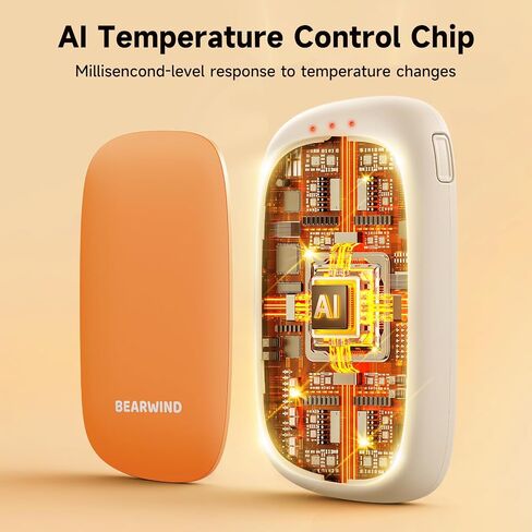 Electric Hand Warmers Rechargeable - 2 Pack Magnetic Pocket Heater Handwarmers with AI Chips, Portable Hunting Gear, Reusable Winter Essentials, Gift Ideas for Men, Women, Outdoor in Saudi Arabia