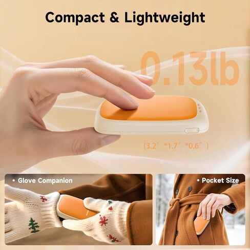 Electric Hand Warmers Rechargeable - 2 Pack Magnetic Pocket Heater Handwarmers with AI Chips, Portable Hunting Gear, Reusable Winter Essentials, Gift Ideas for Men, Women, Outdoor in Saudi Arabia