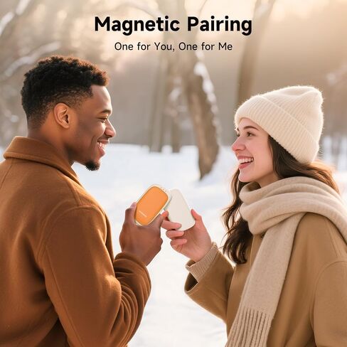 Electric Hand Warmers Rechargeable - 2 Pack Magnetic Pocket Heater Handwarmers with AI Chips, Portable Hunting Gear, Reusable Winter Essentials, Gift Ideas for Men, Women, Outdoor in Saudi Arabia