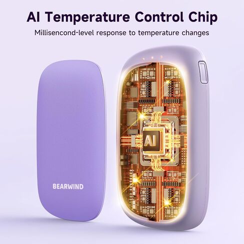 Electric Hand Warmers Rechargeable - 2 Pack Magnetic Pocket Heater Handwarmers with AI Chips, Portable Hunting Gear, Reusable Winter Essentials, Gift Ideas for Men, Women, Outdoor in Saudi Arabia