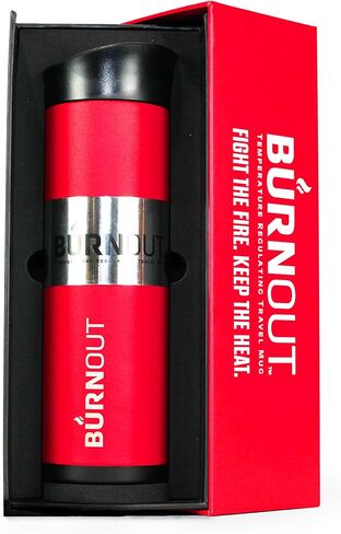 LEXO BURNOUT Temperature Regulating Travel Mug 12 oz Red - Drink NOW & Heat-Zorb Tech in Saudi Arabia