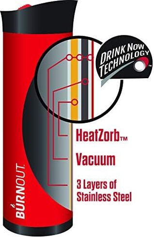 LEXO BURNOUT Temperature Regulating Travel Mug 12 oz Red - Drink NOW & Heat-Zorb Tech in Saudi Arabia