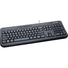 Microsoft Wired Desktop 600 (Black) - Wired Keyboard and Mouse Combo. USB Connectivity. Spill Resistant Design. Plug and Play in Saudi Arabia