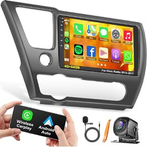 [4G+64G] Android 13 Car Radio Honda Civic 2013-2017 (إصدار أمريكي فقط) ، يدعم شاشة اللمس 9 " in Saudi Arabia