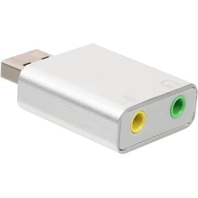 محول بطاقة الصوت الخارجي USB واجهة صوت سليبيو سليبيون مع سماعة رأس وجاك للميكروفون للبث المباشر لأغنية وأغنية فضية in Kuwait