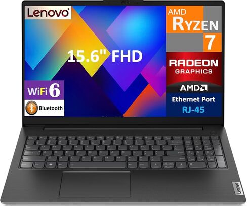 Lenovo V15 Business Labtop 15.6 "عرض FHD (AMD Ryzen 7 7730U (Beats I7-1255U) ، 40GB DDR4 ، 1TB PCIE SSD ، AMD Radeon ، WiFi 6 ، Bluetooth 5.2 ، WebCAM ، RJ-45 ، WIN 11 Pro) W/DKZ Port in Kuwait