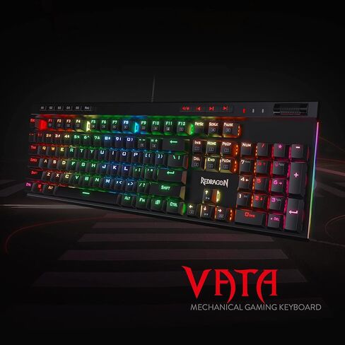 Redragon K580 Vata RGB LED لوحة مفاتيح الألعاب الميكانيكية الخلفية و M690 Pro Wireless Gaming Mouse Bundle in Kuwait