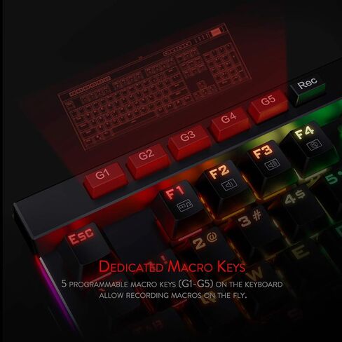 Redragon K580 Vata RGB LED لوحة مفاتيح الألعاب الميكانيكية الخلفية و M690 Pro Wireless Gaming Mouse Bundle in Kuwait