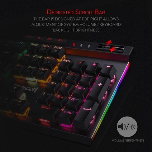 Redragon K580 Vata RGB LED لوحة مفاتيح الألعاب الميكانيكية الخلفية و M690 Pro Wireless Gaming Mouse Bundle in Kuwait