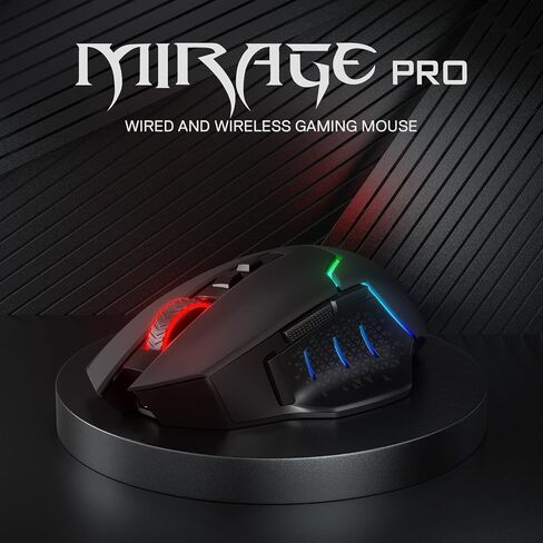 Redragon K580 Vata RGB LED لوحة مفاتيح الألعاب الميكانيكية الخلفية و M690 Pro Wireless Gaming Mouse Bundle in Kuwait