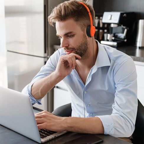 سماعات الرأس السائبة المتوسطة مع الميكروفون ، 10 حزمة متعددة الألوان سلكية على الأذن-مقبس 3.5 ملم ، وسائد جلدية ، عقال قابلة للتعديل-للفصول الدراسية ، المكتبات ، التعلم عن بُعد ، مكتب in Kuwait