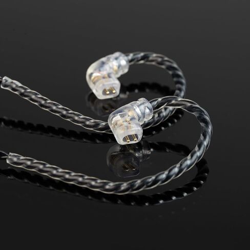 Kinboofi ZS10 Pro USB C in Ear Monitor IEM Earphone Cable,KBEAR Type-c IEM Cable,4N high-Purity ofc Silver-Plated Upgrade Earphones Wire for ZSN PRO X/AS24/EDX PRO/Csator (USB C-2PIN, Dark, with Mic) in Saudi Arabia