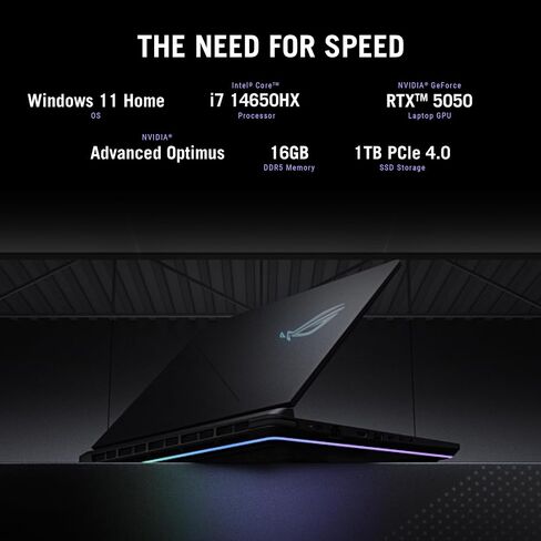 ASUS ROG Strix G16 (2025) Gaming Laptop, 16" FHD+ 16:10 165Hz/3ms Display, NVIDIA® GeForce RTX™ 5050 Laptop GPU, Intel® Core™ i7 Processor 14650HX, 16GB DDR5, 1TB PCIe Gen 4 SSD, Wi-Fi 7, Win 11 Home in Saudi Arabia