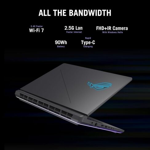 ASUS ROG Strix G16 (2025) Gaming Laptop, 16" FHD+ 16:10 165Hz/3ms Display, NVIDIA® GeForce RTX™ 5050 Laptop GPU, Intel® Core™ i7 Processor 14650HX, 16GB DDR5, 1TB PCIe Gen 4 SSD, Wi-Fi 7, Win 11 Home in Saudi Arabia