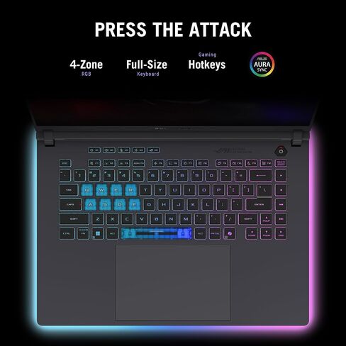 ASUS ROG Strix G16 (2025) Gaming Laptop, 16" FHD+ 16:10 165Hz/3ms Display, NVIDIA® GeForce RTX™ 5050 Laptop GPU, Intel® Core™ i7 Processor 14650HX, 16GB DDR5, 1TB PCIe Gen 4 SSD, Wi-Fi 7, Win 11 Home in Saudi Arabia