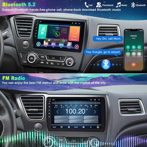 [4G+64G] Android 13 Car Radio Honda Civic 2013-2017 (إصدار أمريكي فقط) ، يدعم شاشة اللمس 9 " in Kuwait