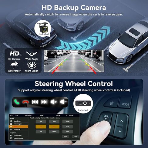 6.9 '' Stereo stereo سيارة DIN واحدة مع Apple Carplay Android Auto ، 1din اللمسات التي تعمل باللمس مع Bluetooth ، وحدة راديو ما بعد البيع ، Type-C للشحن السريع/USB مع كاميرا احتياطية FM EQ MIC in Saudi Arabia