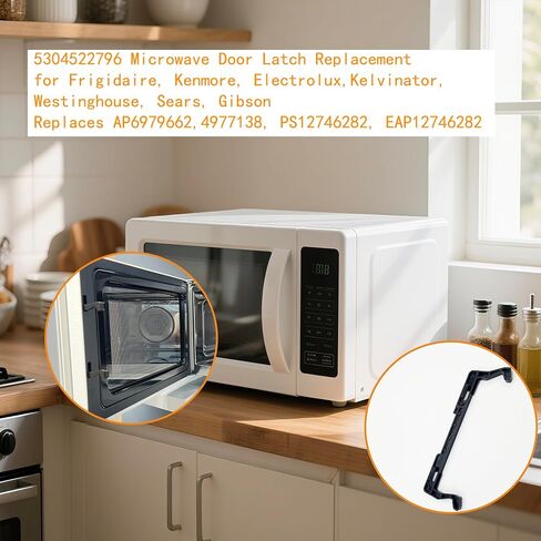5304522796 استبدال مزلاج باب الميكروويف ل Frigidaire ، Kenmore ، Electrolux ، Kelvinator ، Westinghouse ، Sears ، Gibson | استبدال AP6979662 ، 4977138 ، PS12746282 ، EAP12746282 in Kuwait