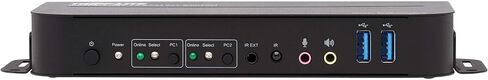 Tripp Lite 2 Port Displayport USB KVM Switch ، منفذ DP DP USB KVM Switch ، 4K 60 Hz ، HDR ، HDCP 2.2 ، DP 1.4 ، USB 3.0 Cables ، Black (B005-DPUA2-K) in Saudi Arabia