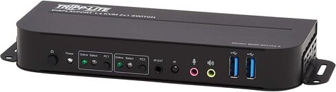 Tripp Lite 2 Port Displayport USB KVM Switch ، منفذ DP DP USB KVM Switch ، 4K 60 Hz ، HDR ، HDCP 2.2 ، DP 1.4 ، USB 3.0 Cables ، Black (B005-DPUA2-K) in Saudi Arabia