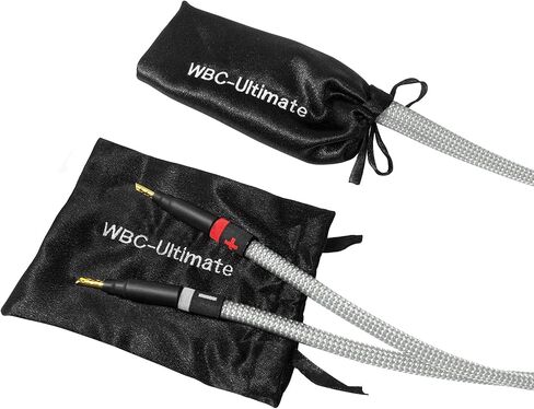 أفضل كابلات في العالم 10 أقدام في نهاية المطاف - 7 AWG - فائقة الكبرى أوف أوديوفيل هايفي كابل مكبر صوت واحد للقناة المركزية مع مقابس الموز الذهب والفضة والفضة in Kuwait
